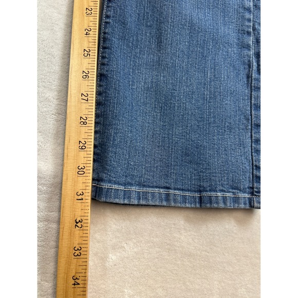 NYDJ Jeans Womens 18W Petite Blue Denim Bootcut Embellished Back Pockets - Picture 8 of 9